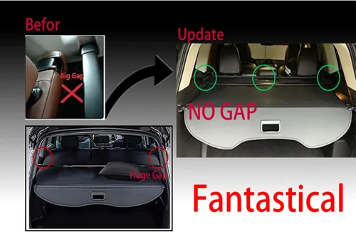 Vista 3 de kaungka Cubierta de carga para Ford Escape 2019 13-18, color negro