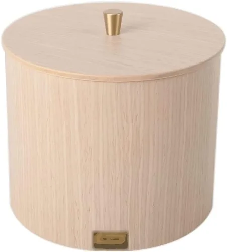 Garbage Cans Garbage Cans Round Mini Table Trash Can with Lid,Garbage Container Bin Wooden Wastebasket Waste Baskets Basket