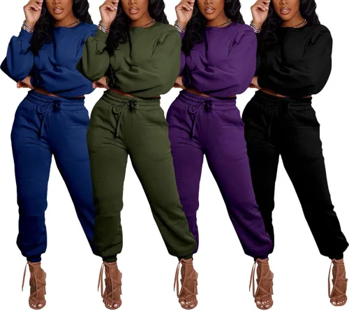 Vista 6 de PINSV Trajes de dos piezas para mujer, trajes de entrenamiento