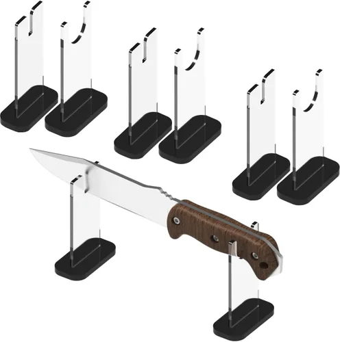 Vista 7 de 4 soportes de exhibición de cuchillos, coleccionista de cuchillos de acrílico, soporte de hoja extensible para cuchillos, soporte para cuchillo