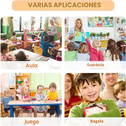 Vista 4 de Attmu Rompecabezas del alfabeto de madera para niños pequeños, rompecabezas de forma ABC, rompecabezas del alfabeto, juguetes educativos