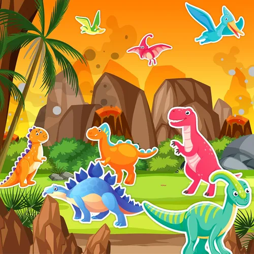 Vista 2 de Paquete de 480 calcomanías de dinosaurio para botellas de agua para niños y adultos, vinilo impermeable, lindas calcomanías de dinosaurio