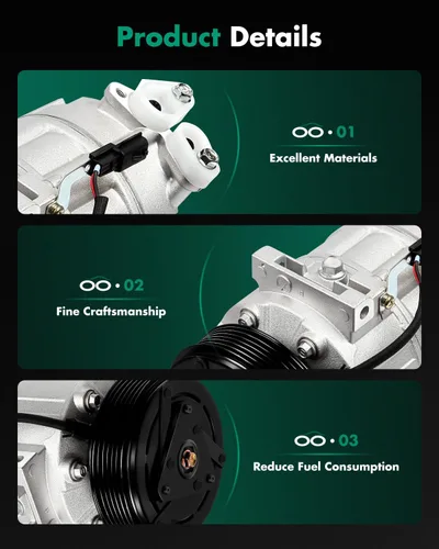 Vista 6 de SCITOO Compresor de CA apto para N-issan Sentra 2.0L 2007 2008 2009 2010 2011 2012 CO 10871C compresor de aire acondicionado