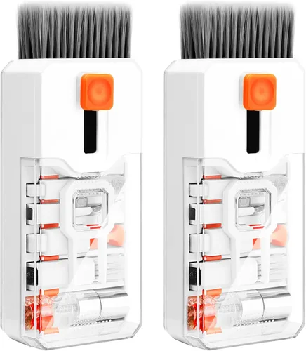 Vista 11 de Ordilend Kit de limpieza de teclado, limpiador de laptop, kit de limpieza de cámara de computadora todo en uno, herramienta de cepillo, limpiador