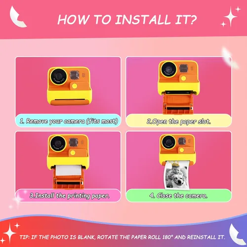Vista 6 de MIARALA 6 Rollos de Papel de Reemplazo para Cámara Instantánea, Papel de Reemplazo para Cámara de Impresión HD Kidizoom para la mayoría