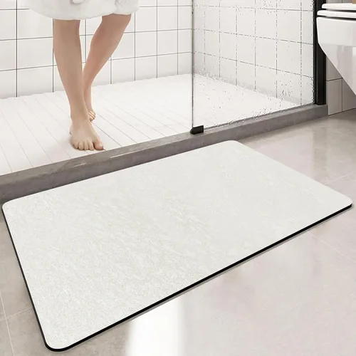Tierra de Diatomeas Tapete de Baño Alfombras de Baño Súper Absorbente Secado Rápido Antideslizante Tapete de Baño Delgado Tapetes de Piso de Baño