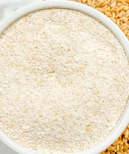 Vista 2 de Harina multiusos certificada sin residuos de glifosato 3 libras Grano entero Molido de piedra Sin OMG 100% no irradiado Kosher