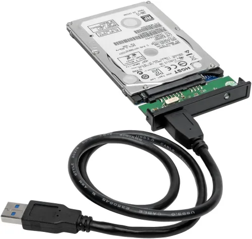 Vista 5 de Tripp Lite Adaptador USB 3.1 Gen 1 (5 Gbps) de 2.5 pulgadas SATA SSD/HDD a USB-A con soporte UASP (U457-025-AG2)