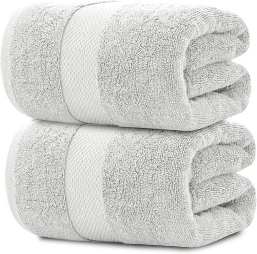 Vista 16 de White Classic Toallas de baño de lujo para adultos, extra grandes, 35 x 70 pulgadas, algodón turco de 700 GSM, altamente absorbentes, colección
