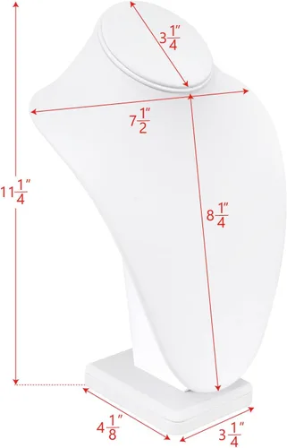 Vista 2 de MOOCA 2 piezas de collar cadena joyería busto soporte exhibición collar maniquí, collar busto, soporte de busto exhibición de joyas, soporte