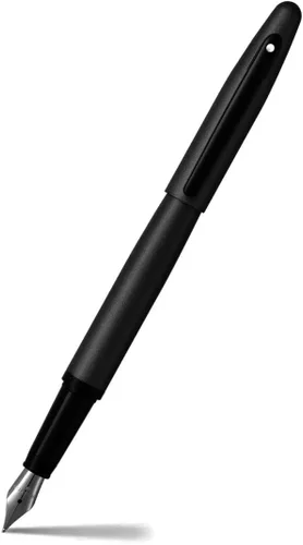 Vista 23 de Sheaffer VFM - Pluma estilográfica con acabado mate negro, detalles cromados, con punta mediana