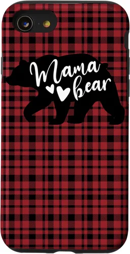 Vista 18 de Mama Bear Buffalo Black and Red Plaid Family Women Mom Gifts Case for iPhone 17