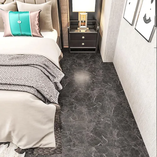 Vista 5 de VEELIKE Azulejos de vinilo de mármol marrón oscuro de 12 x 24 pulgadas, azulejos de vinilo de mármol para despegar y pegar, impermeable