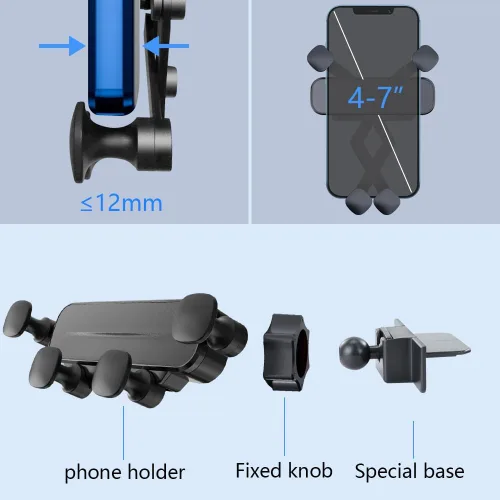 Vista 6 de Soporte para teléfono de coche para 2009 2010 2011 2012 2013 2014 2015 2016 2017 Tiguan Auto Accesorios Decoración Interior Teléfono Móvil Celular