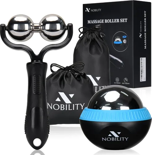 Nobility Rodillo de bola de masaje: frío y caliente para el tejido profundo y el dolor muscular para aliviar la rigidez y el estrés, cuerpo, cuello,