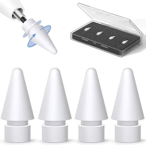 Vista 12 de Inesore Paquete de 8 accesorios de repuesto para puntas de lápiz Apple, compatible con Apple Pencil Pro/2ª generación/1ª generación/USB C, punta