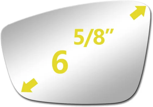 Vista 3 de BOOLEE Espejo retrovisor lateral de cristal - Reemplazo para lado del conductor izquierdo para Volkswagen Beetle 2012-2019, Jetta 2011-2018, Passat