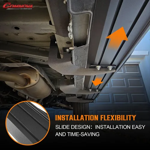 Vista 8 de COMNOVA - Estribos de aluminio de 6.5 pulgadas compatibles con Ford F150 Crew Cab 2004-2014 (4 puertas de tamaño completo). Barras Nerf F150 Crew