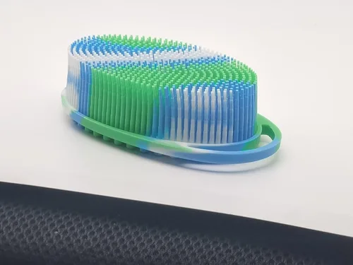 Vista 7 de Exfoliante suave para ducha corporal, cepillo de baño de silicona para niños y adultos, paquete de 3