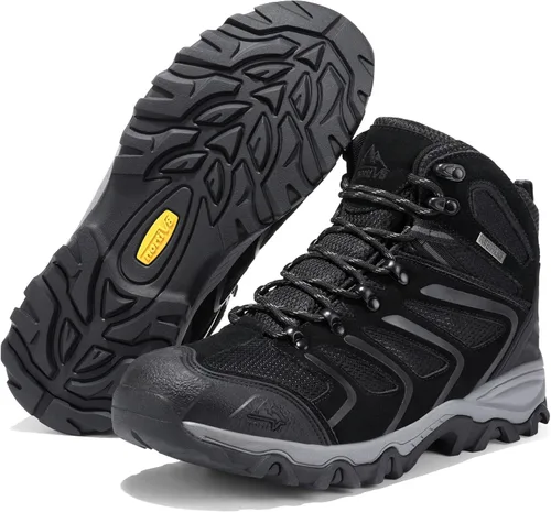 Vista 3 de NORTIV 8 - Botas de senderismo para hombre, impermeables, ligeras, para exteriores, mochileros, senderismo