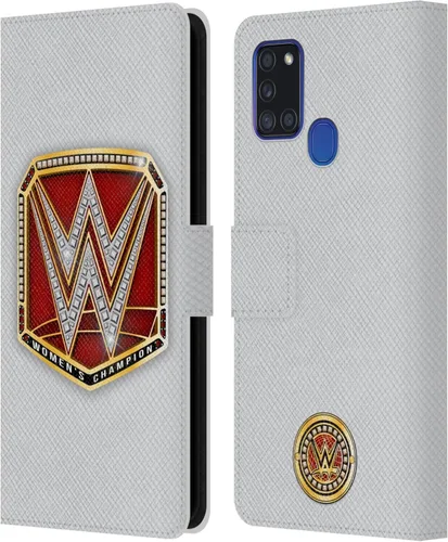 Vista 9 de Head Case Designs Officially Licensed WWE Cruiserweight Champion Title Belts Leather Wallet Case Compatible with Samsung Galaxy A07 4G Campeón
