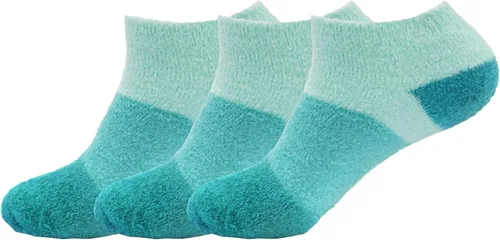 Vista 28 de BambooMN Calcetines de spa de nailon mullidos con infusión de aloe para mujer, color morado lavanda, 3 pares