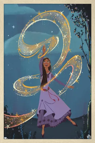 Vista 7 de Trends International Disney Wish - Póster de collage de 6 (Asha), póster de pared, 22.4 pulgadas de largo x 14.7 pulgadas, versión enmarcada