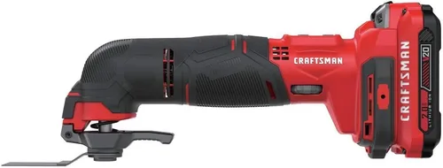 Vista 8 de CRAFTSMAN V20 Multiherramienta inalámbrica, kit de herramientas oscilantes, kit de 16 piezas con cuchillas, papel de arena, batería y cargador