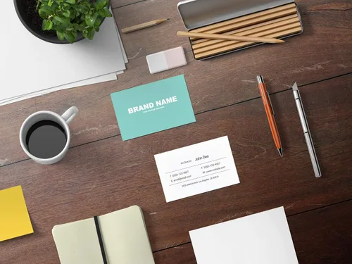Vista 5 de Tarjetas de visita personalizadas de alta calidad de 3.5 x 2 pulgadas, 100 tarjetas, diseño personalizable con textura tejida y patrón de cheques