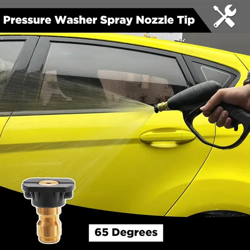 Vista 2 de Pressure Washer Tips, Power Washer Soap Nozzles 65 Degree Black, Pressure Washer Nozzle 7 Pack, 1/4 Inch Quick Connector, 4000 PSI