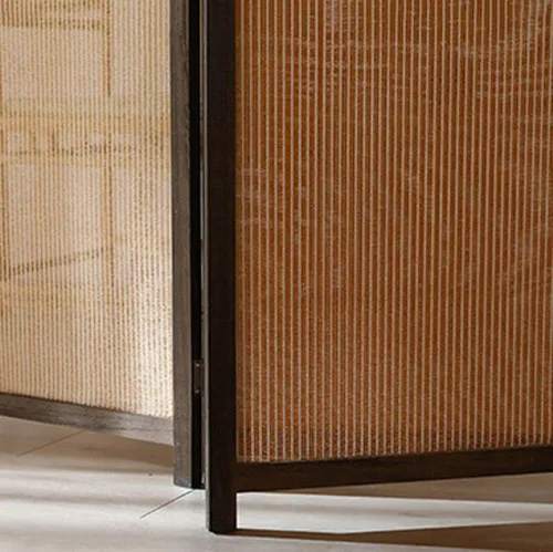 Vista 3 de 4 Panel Bamboo Room Dividers 6x6 Feet, 6 Ft Tall Folding Privacy Screen, Wall Divider Panels, Partition Screen for Office, Privacy Partition for