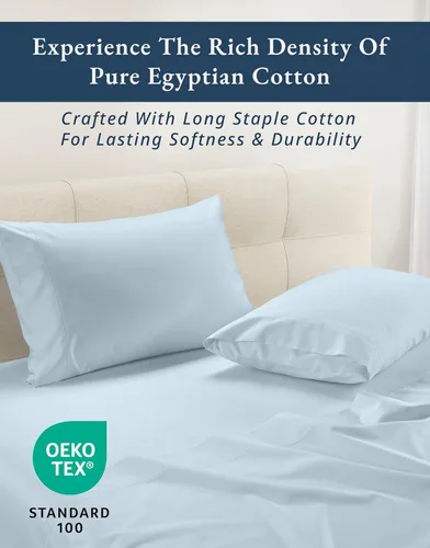 Vista 183 de LANE LINEN - Sábanas individual 100% algodón egipcio suave, cómodo y grueso de calidad de hotel, costuras reforzadas totalmente elásticas, sin