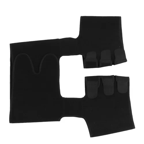 Vista 5 de Soporte de cadera, impermeable, negro, ajustable, para entrenamiento abdominal, para fitness, manga de compresión de muslo, correa de lesiones