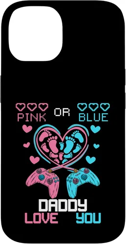 Vista 4 de iPhone 16 Parents Pink Or Blue Daddy Love You Baby Gender Reveal Case