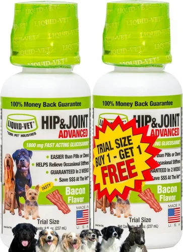 K9 Fórmula avanzada para cadera y articulaciones, sabor a tocino, tamaño de prueba de 8 onzas