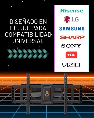 Vista 8 de ECHOGEAR MaxMotion - Soporte de pared para televisores grandes de 42 a 90 pulgadas, movimiento completo con giro suave, inclinación y extensión