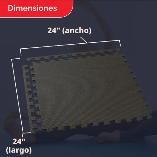 Vista 3 de We Sell Mats - Baldosas multiusos de espuma EVA con un grosor de 0.5 pulgadas, alfombrillas entrelazadas para gimnasios de interior y para el hogar
