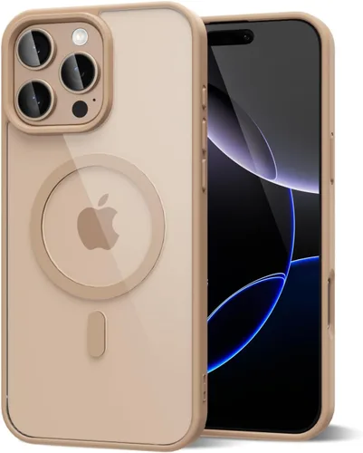 Vista 200 de oakxco Funda magnética transparente compatible con Magsafe, delgada, transparente, no amarillea, híbrida de silicona suave y cubierta protectora