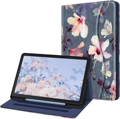 Vista 10 de Fintie Funda para Samsung Galaxy Tab S6 Lite 10.4 Pulgadas 2024/2022/2020 con Soporte para S Pen, Funda Trasera de TPU Blanda con Visor Multiángulo