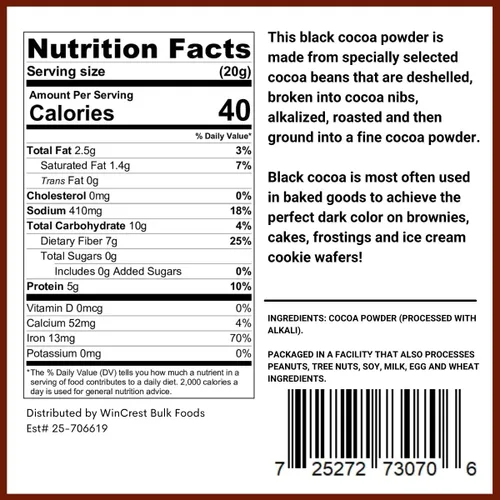 Vista 2 de Cacao en polvo negro - 1 libra