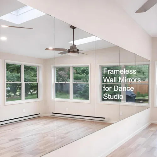 Vista 3 de Gym Mirror - 48" x 72" (2PCS of 48" x 36") Frameless Wall Mirrors, Easy Installation, Shatterproof No Glass Mirror, HD Reflection, Ideal for