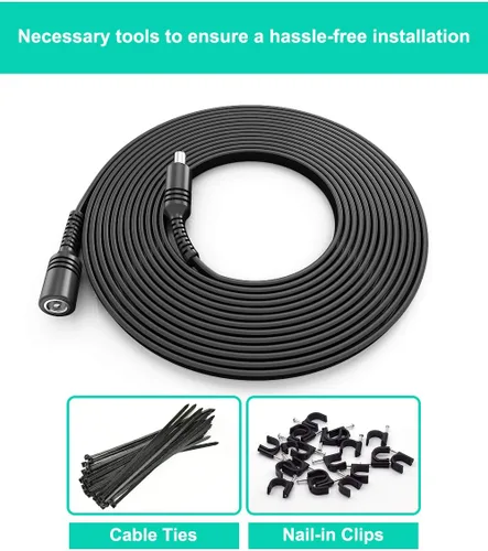 Vista 6 de Itramax Cable de extensión de 12 V CC de 10 pies, paquete de 2 unidades, fuente de alimentación plana de 0.217 in x 0.083 in, cable extendido de 22