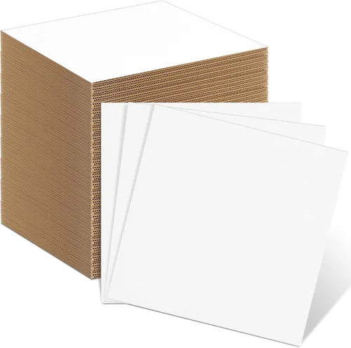 Vista 28 de Henoyso Paquete de 110 hojas de cartón corrugado de 4 x 6 pulgadas, hojas de cartón planas, insertos de embalaje, insertos cuadrados planos