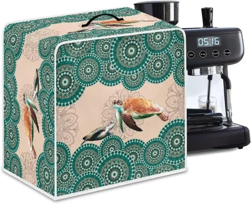 Vista 11 de DISNIMO Cubierta antipolvo para cafetera de mariposa azul, fundas para máquina de hacer café de cocina con mango superior, cubierta