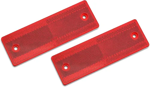 Vista 28 de Reflector Rectangular de Seguridad Adhesivo para Camión Remolque Placa Reflectante de Advertencia para Automóvil Caravana Camión Autobús