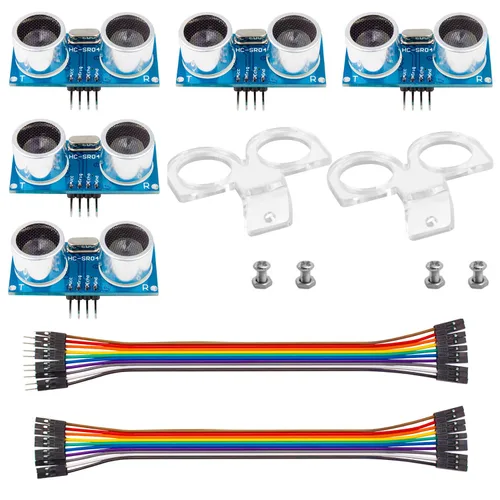 Smraza Módulo ultrasónico HC-SR04 Sensor de distancia con 2 unids soporte de montaje para Arduino R3 MEGA mega2560 Duemilanove Nano Robot XBee ZigBee