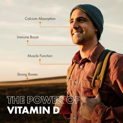 Vista 3 de Incite Nutrition Vitamina D 5000 IU - 400 Tabletas Micro de Vitamina D3 de fácil deglutición de alta potencia - Alto contenido en colecalciferol VIT