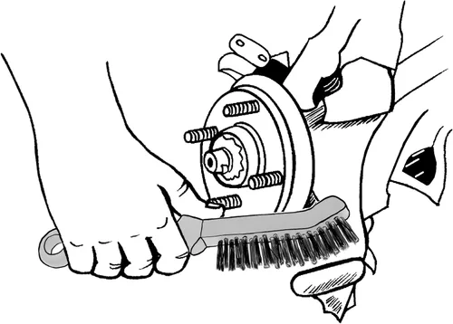 Vista 2 de Lisle 13410 - Cepillo para limpiar discos de frenos