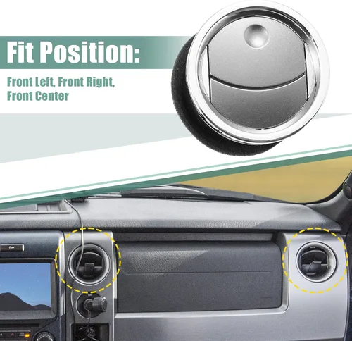Vista 3 de X AUTOHAUX 2 piezas de salpicadero de aire acondicionado calentador de aire 8L3Z19893BA ventilación de CA interior delantera para Ford F-150