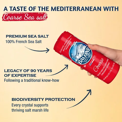 Vista 5 de La Baleine Paquete de 2 paquetes de sal marina fina y gruesa